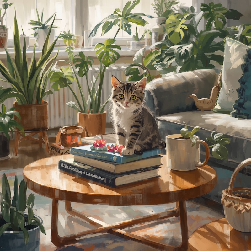 il tuo gatto sale su i mobli