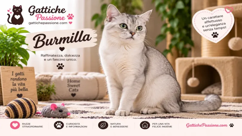 Gatto Burmilla silver shaded dagli occhi verdi e luminosi