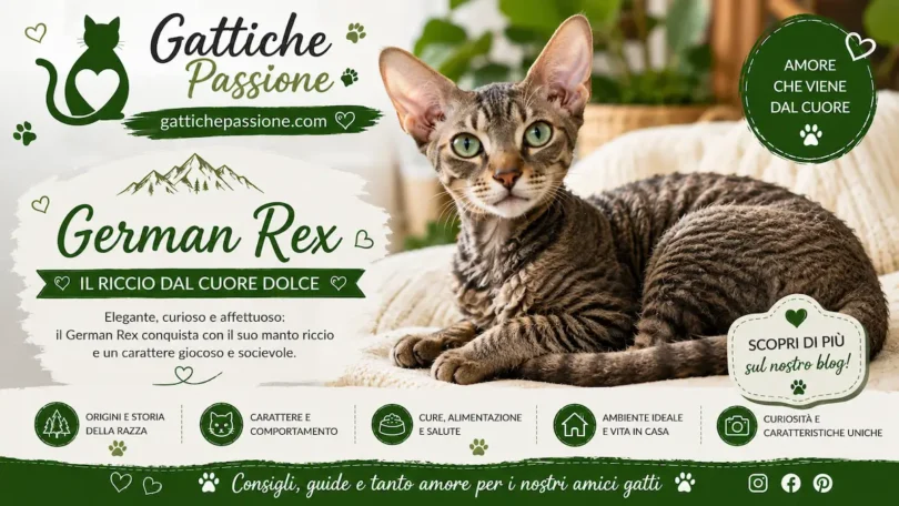 Gatto German Rex dal pelo riccio, guida completa alla razza