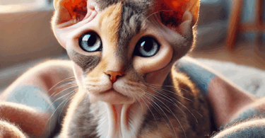 Esempio di gatto con tratti facciali particolari spesso scambiati per sindrome di Down felina