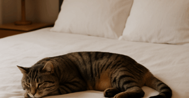 Perche-il-gatto-dorme-ai-piedi-del-letto