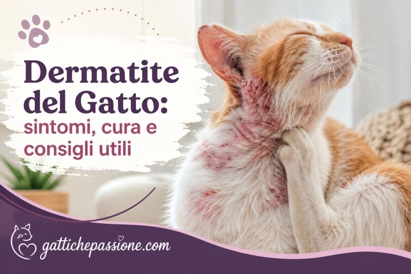 Gatto con dermatite che si gratta il collo - sintomi, cura e consigli utili | GattichePassione.com