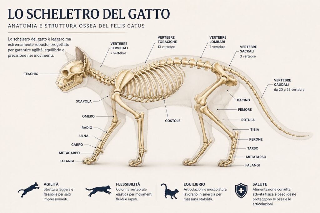 scheletro gatto
